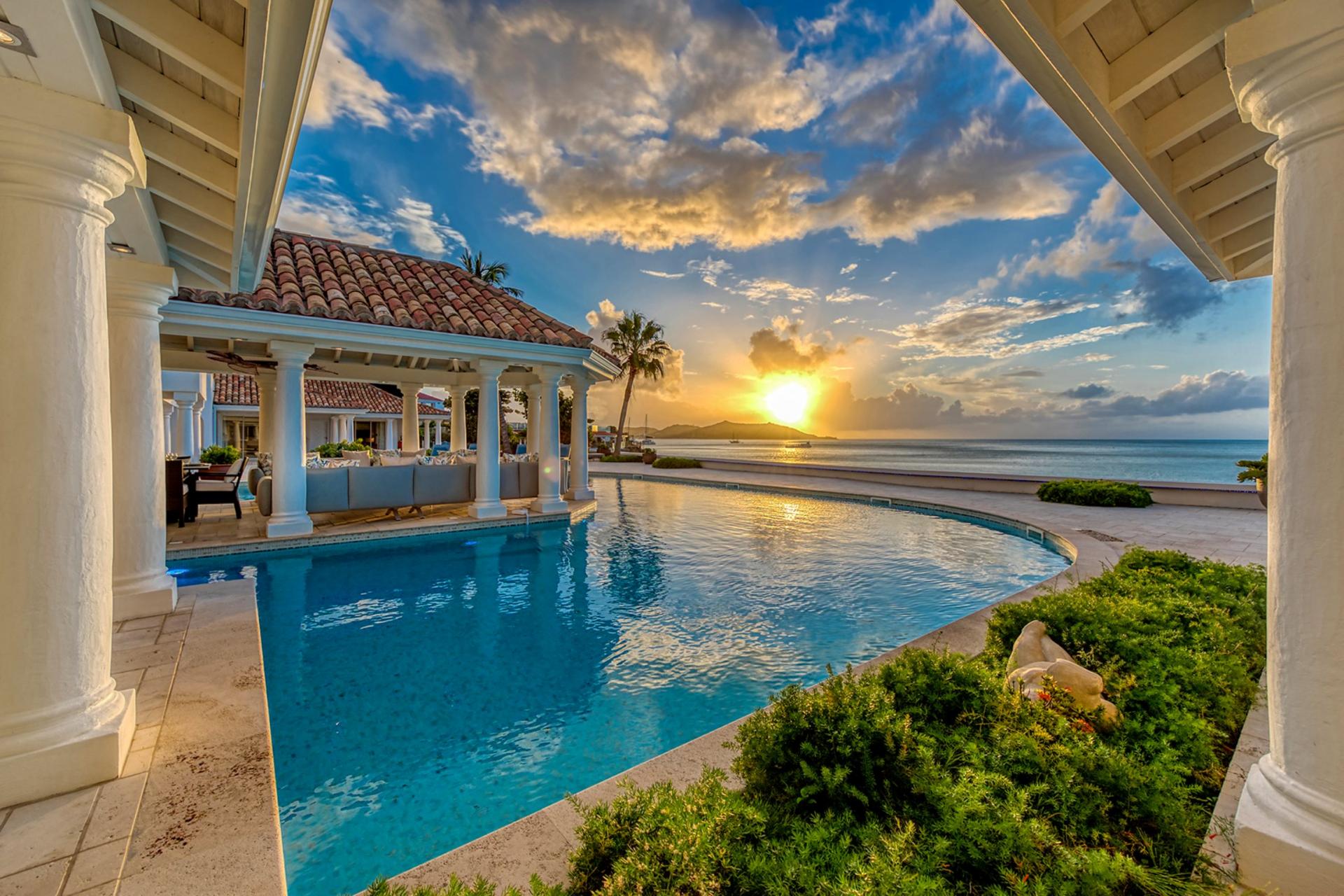 Unique Villa rental St Martin - Sunset pool